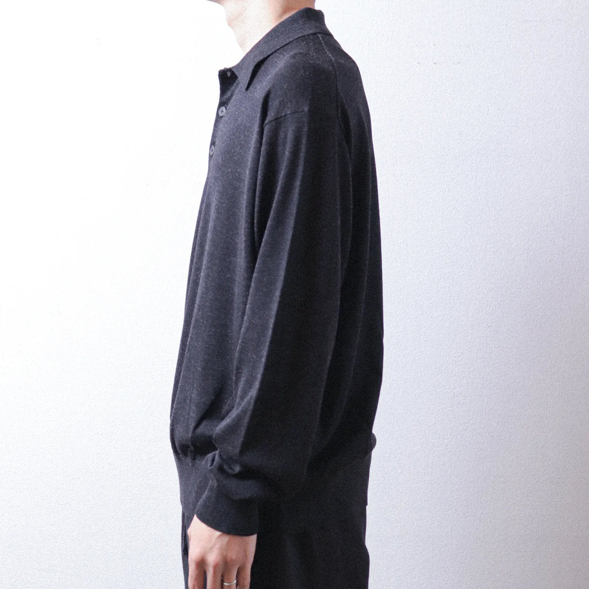 MEIAS Wool Polo PO Charcoal【VIPO-6A02】(N)