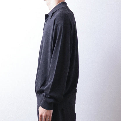 MEIAS Wool Polo PO Charcoal【VIPO-6A02】(N)