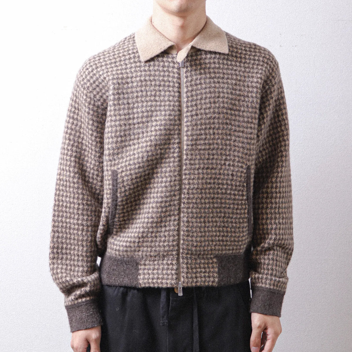 MEIAS Wool JQ Harrington Knit JK Brown【MECD-6A17】(N)