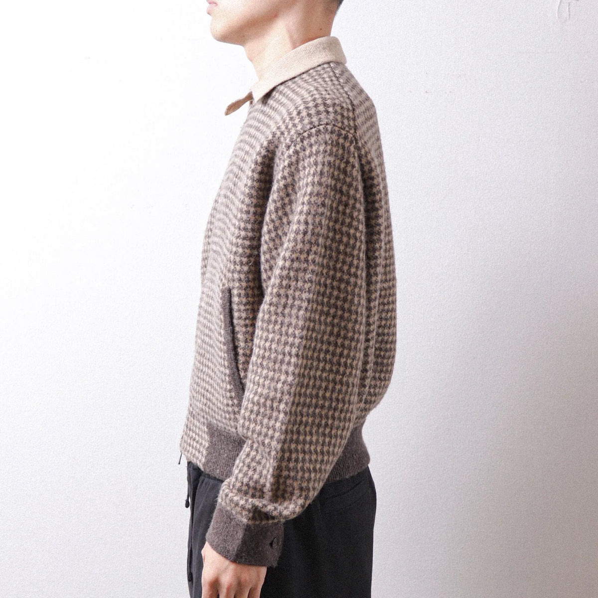 MEIAS Wool JQ Harrington Knit JK Brown【MECD-6A17】(N)