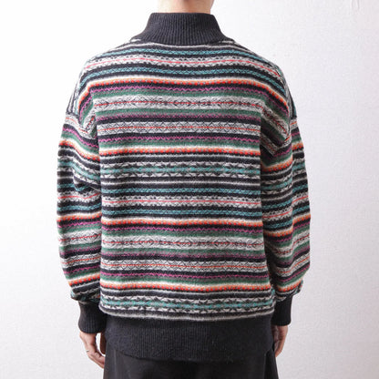 MEIAS Fiar Isle Half Zip PO Black【JQPO-4A16】(N)