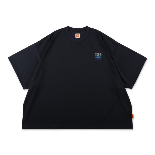 SEE SEE x eye_C SUPER BIG SS TEE【NAVY】