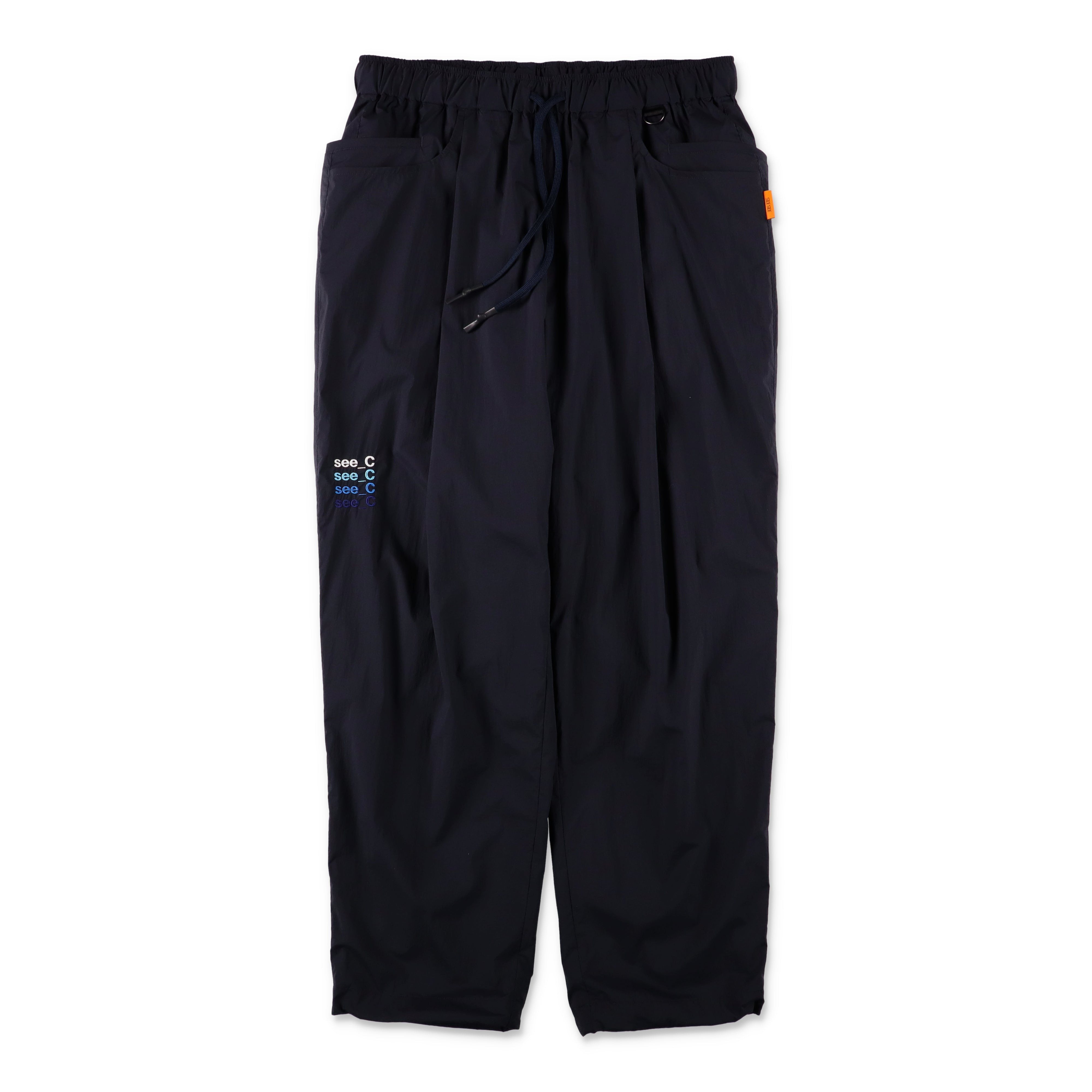 seesee シャカシャカパンツ X L SEE SEE x eye_C WIDE TAPAERED EASY PANTS【NAVY】 – STUDY SHOWROOM