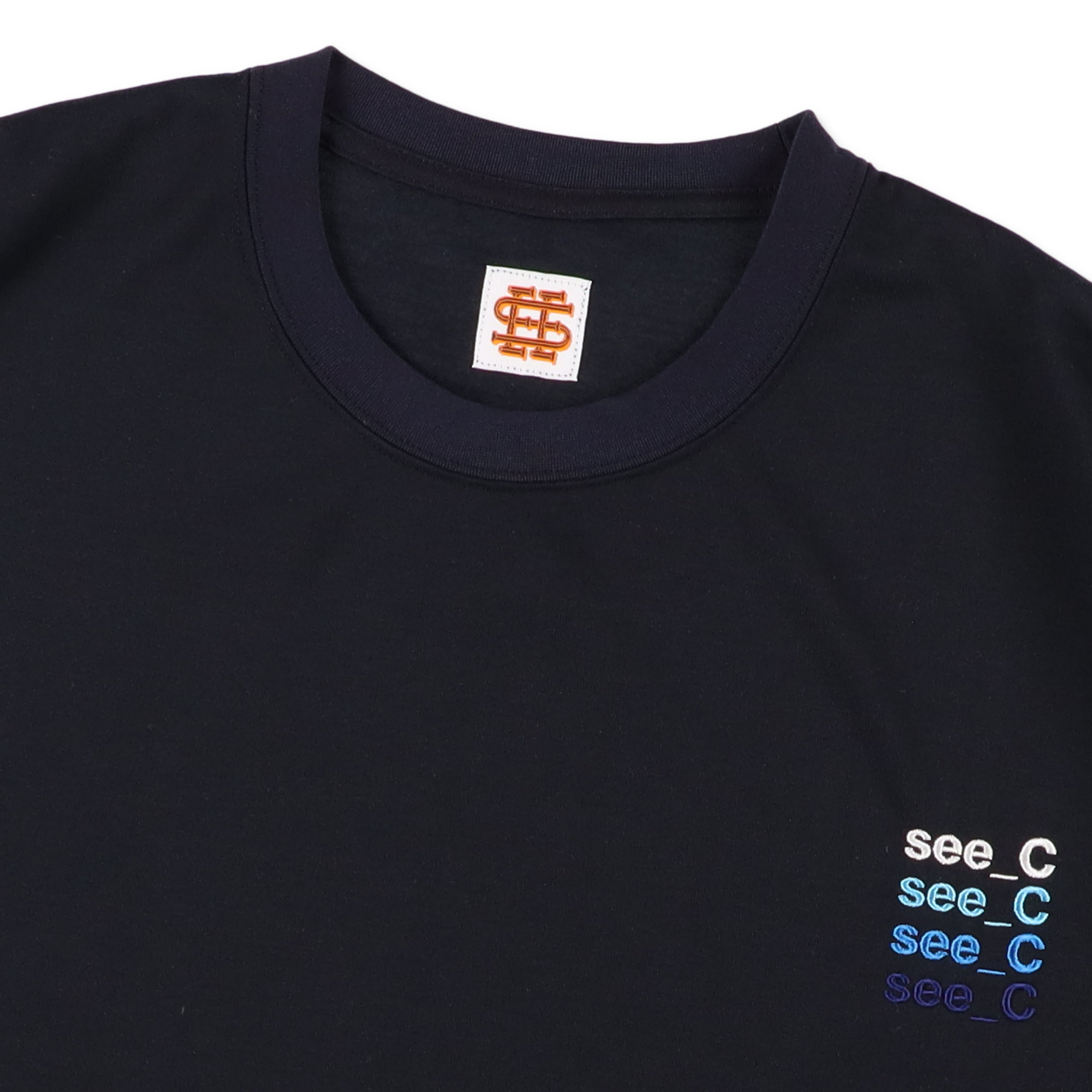 SEE SEE x eye_C SUPER BIG SS TEE【NAVY】 – STUDY SHOWROOM STORE