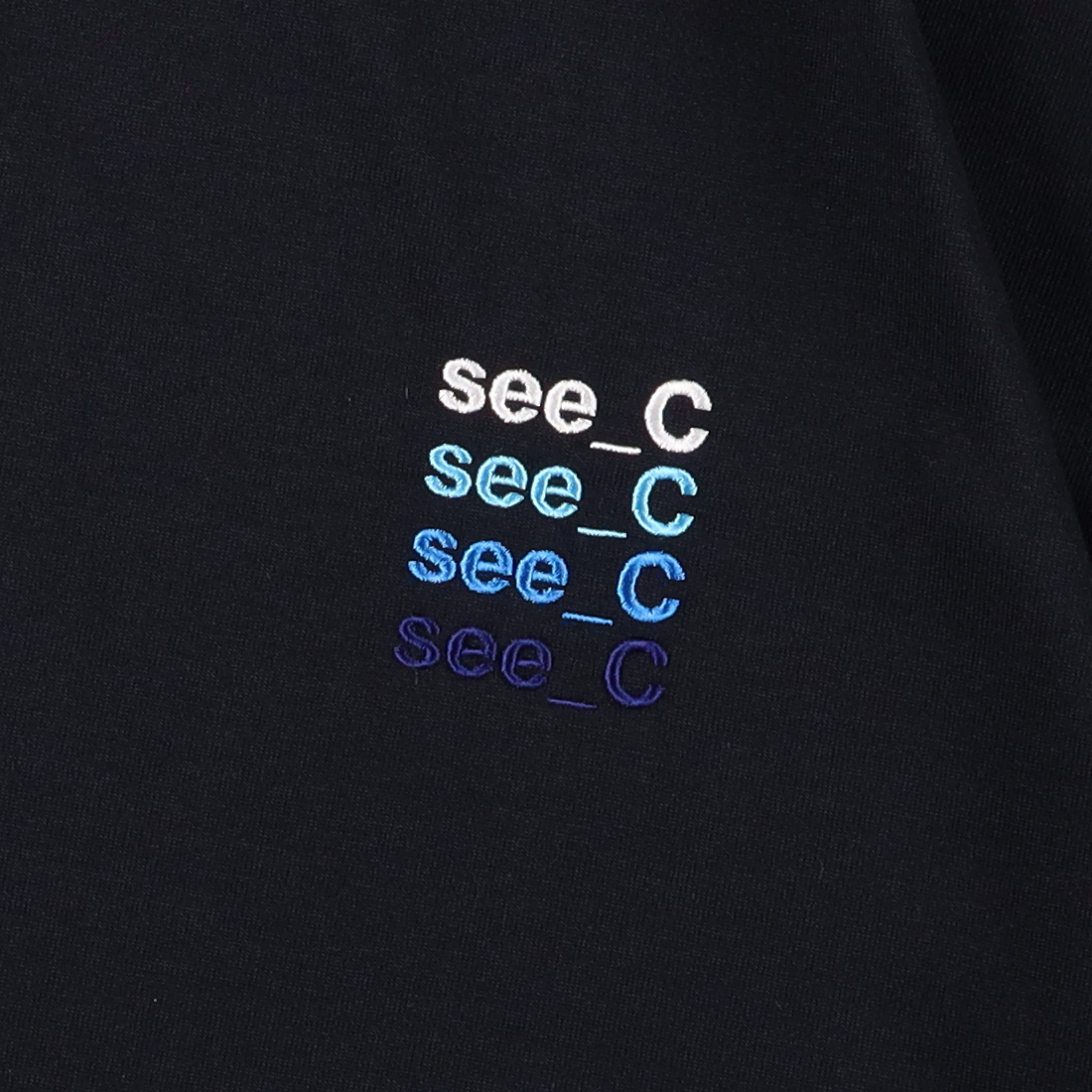 SEE SEE x eye_C SUPER BIG SS TEE【NAVY】 – STUDY SHOWROOM STORE