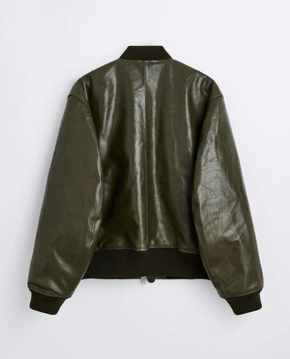 SUNFLOWER Leather Flight Jacket Green【6058】(N) 商品写真 背面