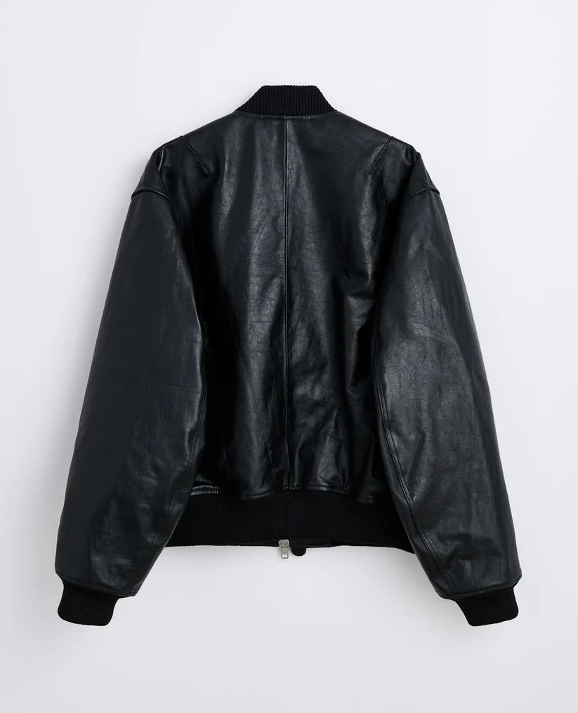 SUNFLOWER Leather Flight Jacket Black【6057】(N) 商品写真 背面