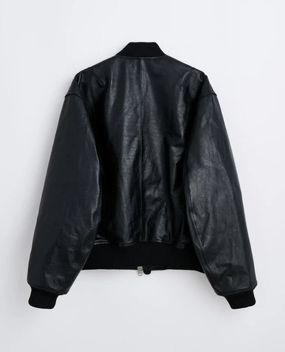 SUNFLOWER Leather Flight Jacket Black【6057】(N) 商品写真 背面
