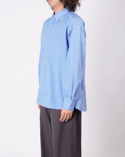 UNIVERSAL PRODUCTS. L/S Regular Shirts Sax 着用イメージ 側面