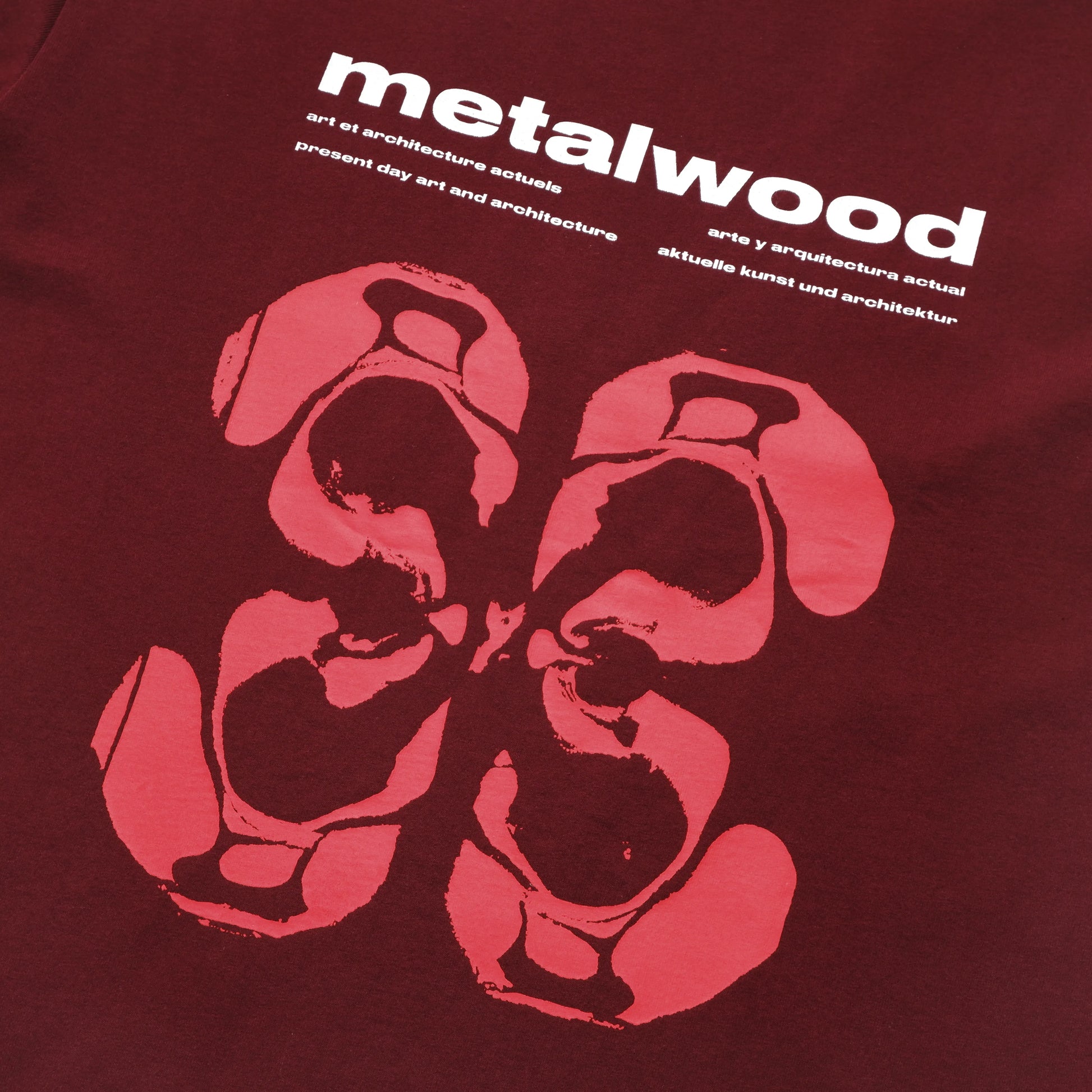 METALWOOD STUDIO RORSCHACH T-SHIRT Maroon ロゴ