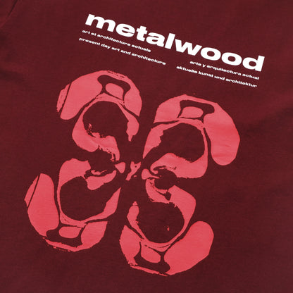 METALWOOD STUDIO RORSCHACH T-SHIRT Maroon ロゴ
