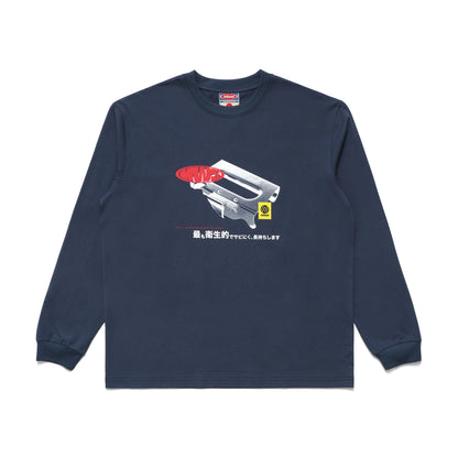 METALWOOD STUDIO CAN OPENER LONGSLEEVE T-SHIRT Navy 正面