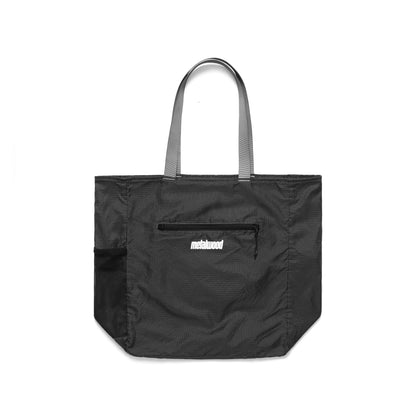 METALWOOD STUDIO POCKETABLE TOTE BAG Black 正面