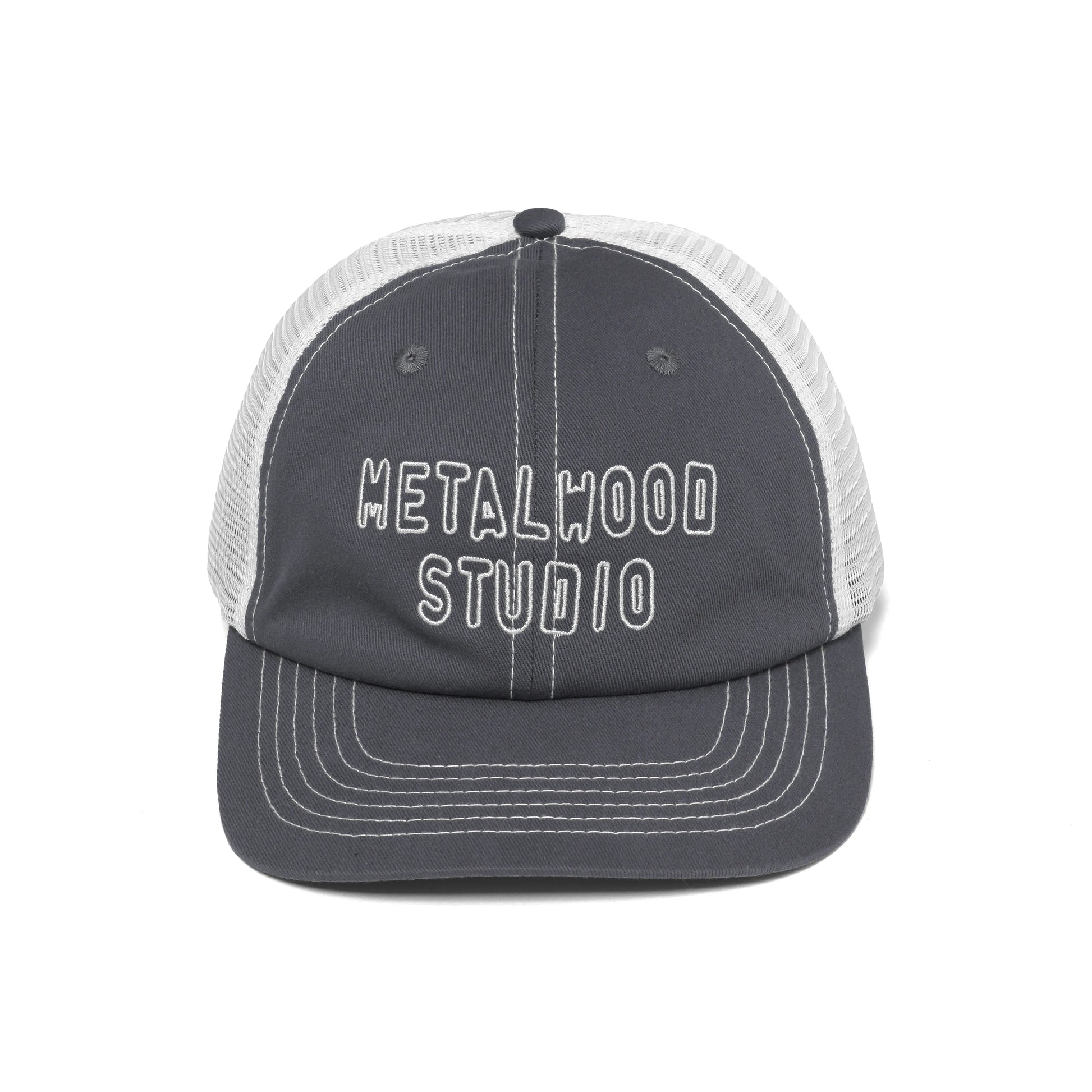 METALWOOD STUDIO CUTIE 6-PANEL TRUCKER HAT navy フロントデザイン メッシュキャップ 全体ビュー