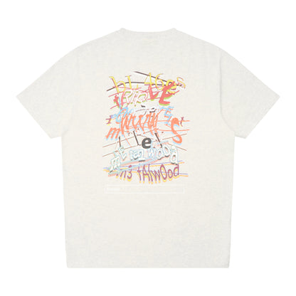 METALWOOD STUDIO CAPTCHA T-SHIRT heather grey バックデザイン 背面シルエット