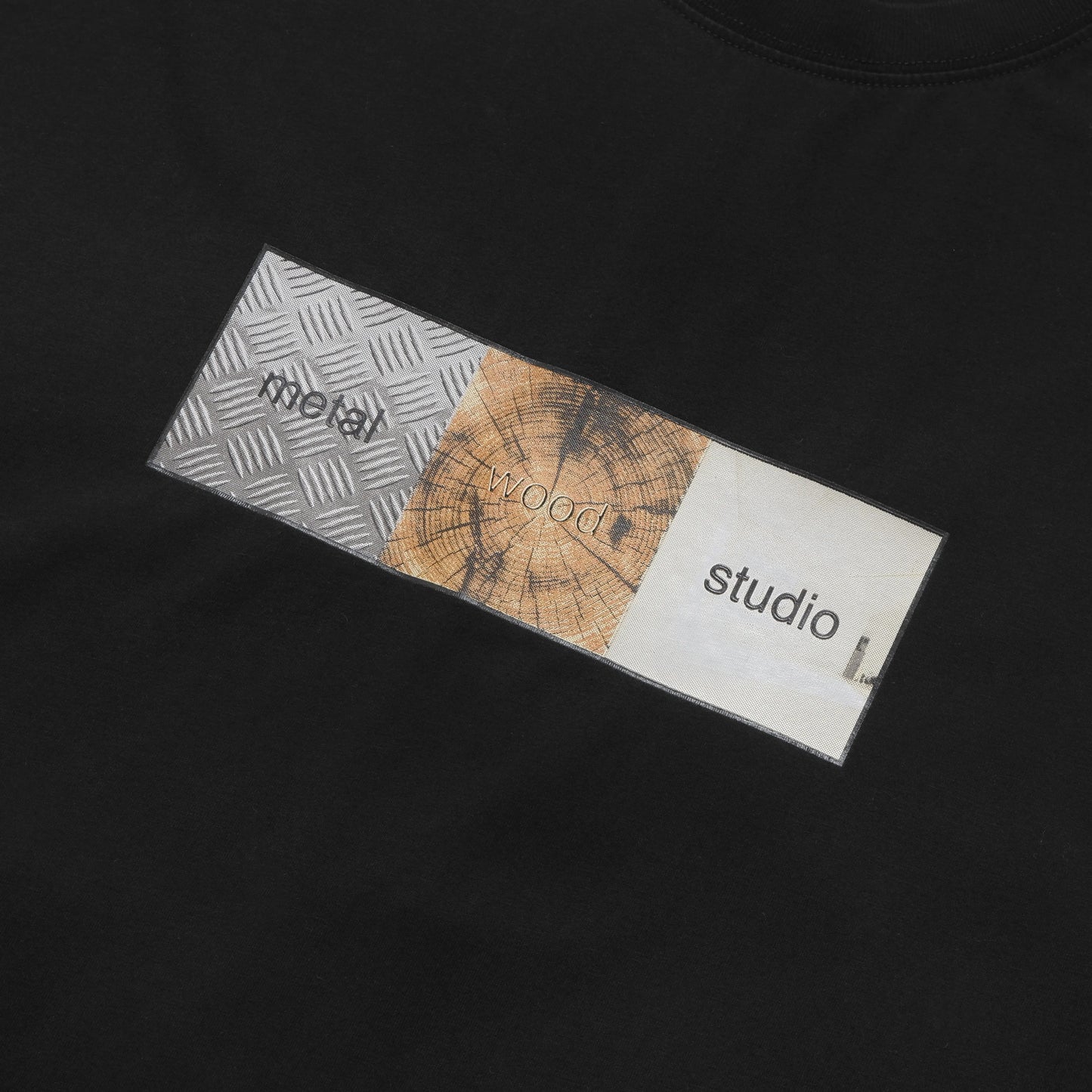 METALWOOD STUDIO OBVIOUSLY LONGSLEEVE T-SHIRT black ロゴディテール