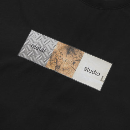 METALWOOD STUDIO OBVIOUSLY LONGSLEEVE T-SHIRT black ロゴディテール