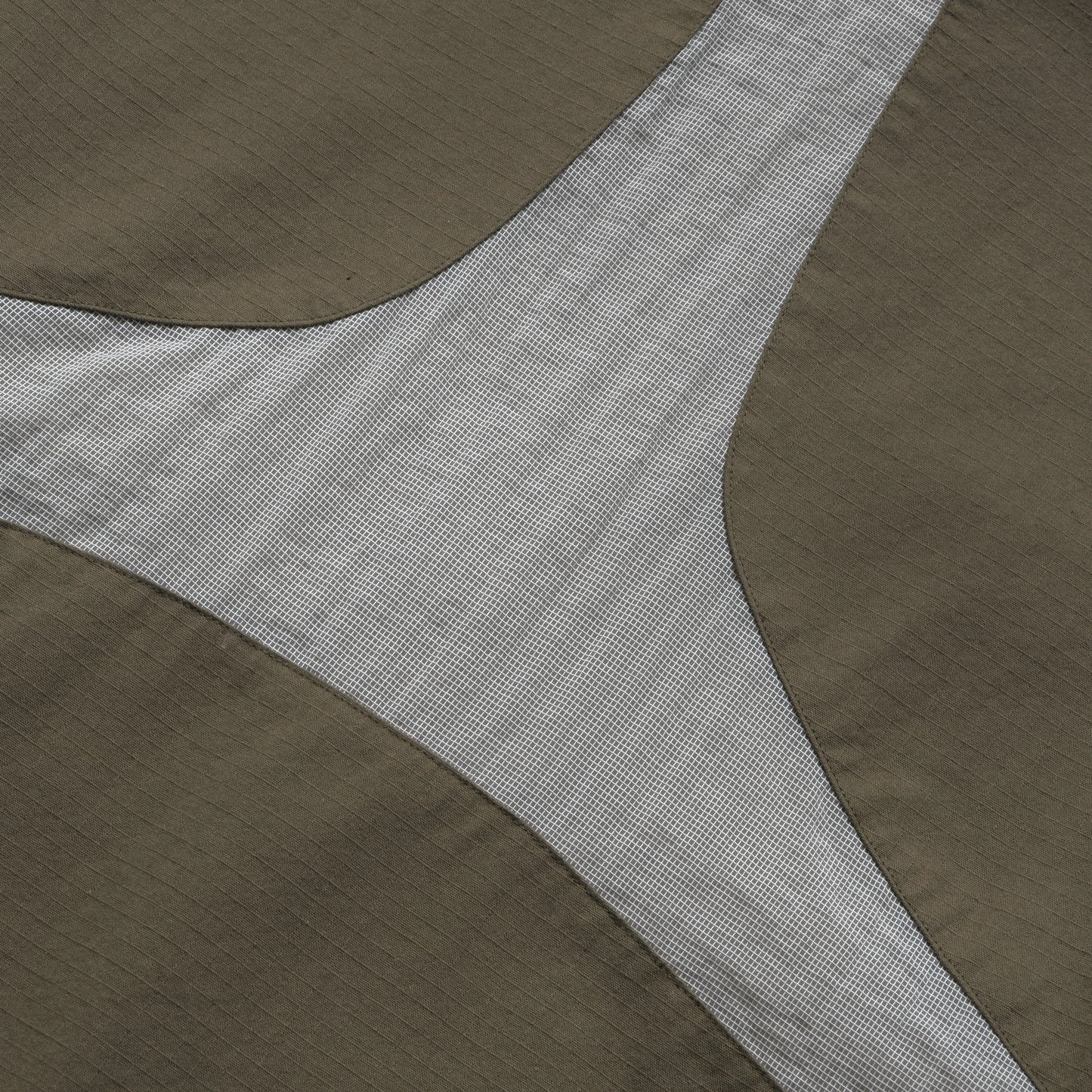 METALWOOD STUDIO PANELED WORK SHIRT olive バックデザイン 背面ディテール