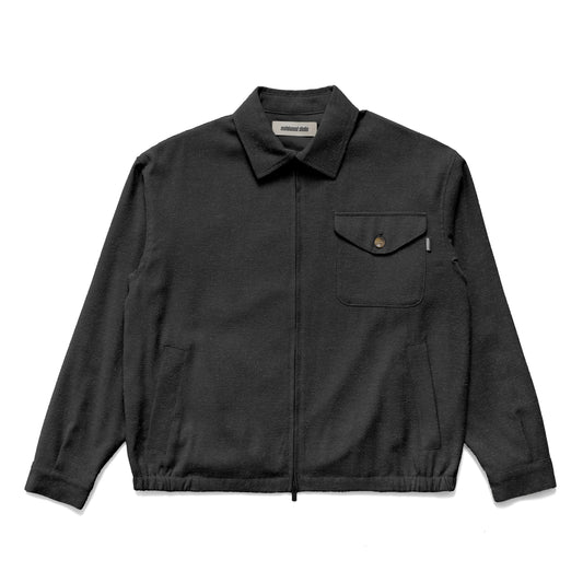METALWOOD STUDIO COTTON BLOUSON black フロントデザイン 長袖ジャケット 全体ビュー