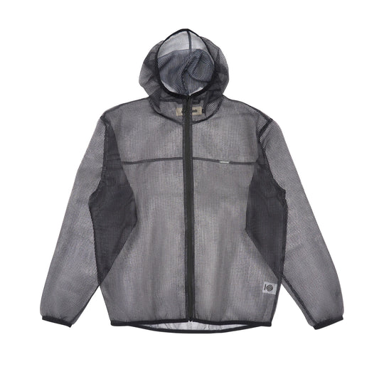 METALWOOD STUDIO NET PARKA black フロントデザイン メッシュフーディ 全体ビュー