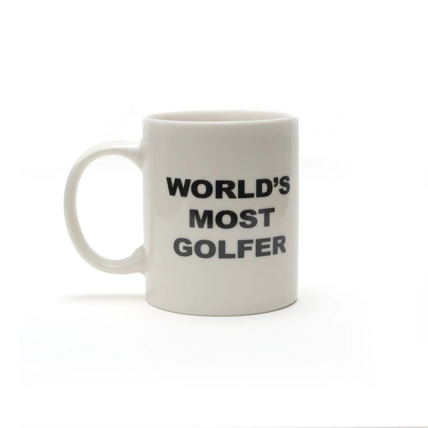 METALWOOD STUDIO WORLD'S MOST GOLFER MUG white フロントデザイン マグカップ 全体ビュー