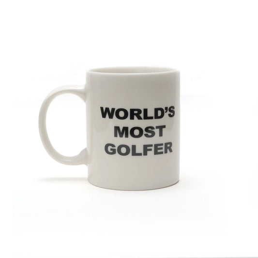 METALWOOD STUDIO WORLD'S MOST GOLFER MUG white フロントデザイン マグカップ 全体ビュー