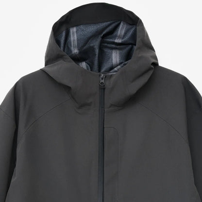 Hiking Patrol ARC 3L SHELL JACKET CHARCOAL BLACK 首元詳細