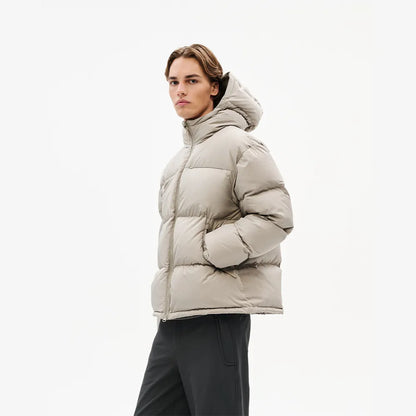 Hiking Patrol PATROL ELEMENT DOWN JACKET SAND　着用イメージ　側面