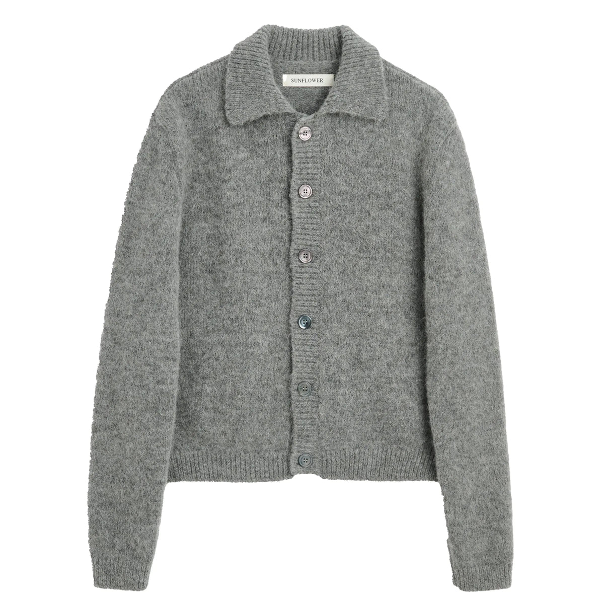 SUNFLOWER Alpaca Cardigan Grey Melange【3093】 商品写真 正面