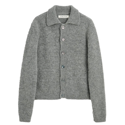 SUNFLOWER Alpaca Cardigan Grey Melange【3093】 商品写真 正面