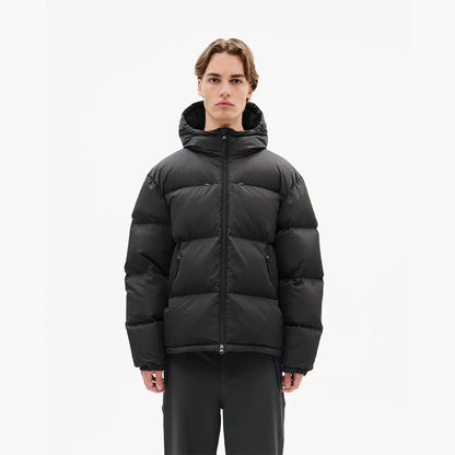Hiking Patrol ELEMENT DOWN JACKET CHARCOAL BLACK 着用イメージ　正面