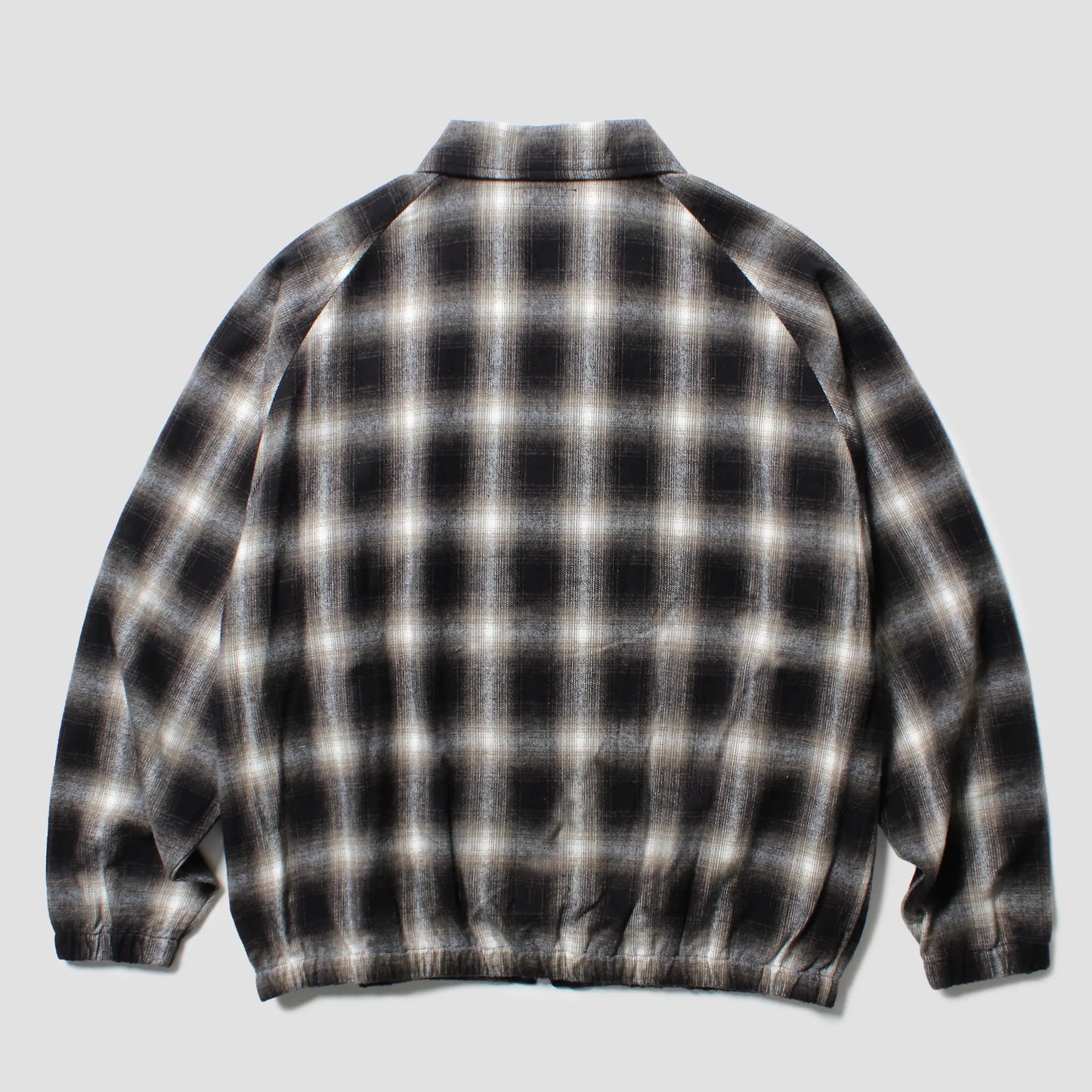 CABARET POVAL Ombre Check Drizzler Shirt BLACK 背面
