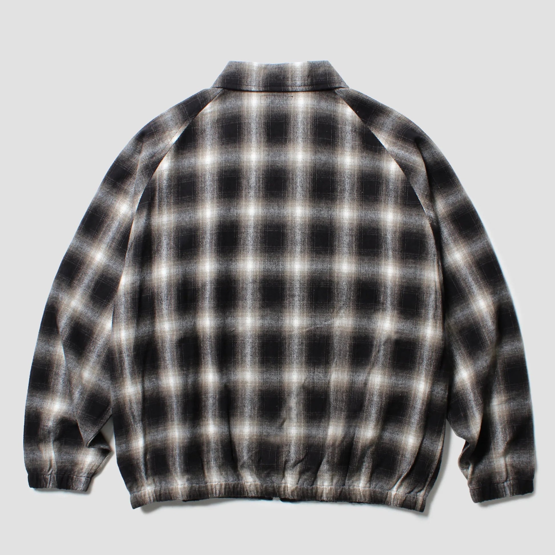 CABARET POVAL Ombre Check Drizzler Shirt BLACK 背面