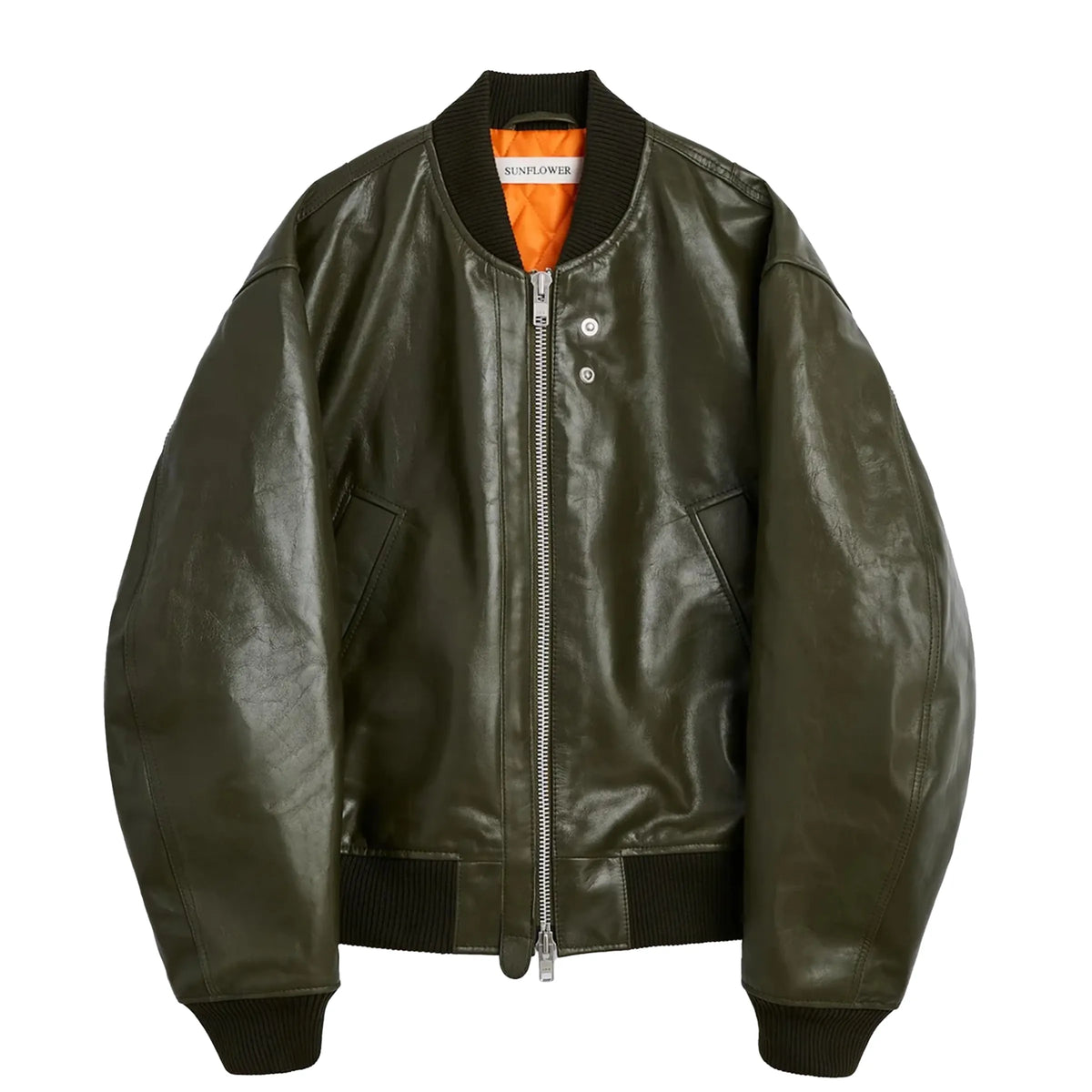 SUNFLOWER Leather Flight Jacket Green【6058】(N) 商品写真正面