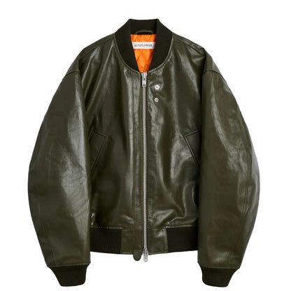 SUNFLOWER Leather Flight Jacket Green【6058】(N) 商品写真正面