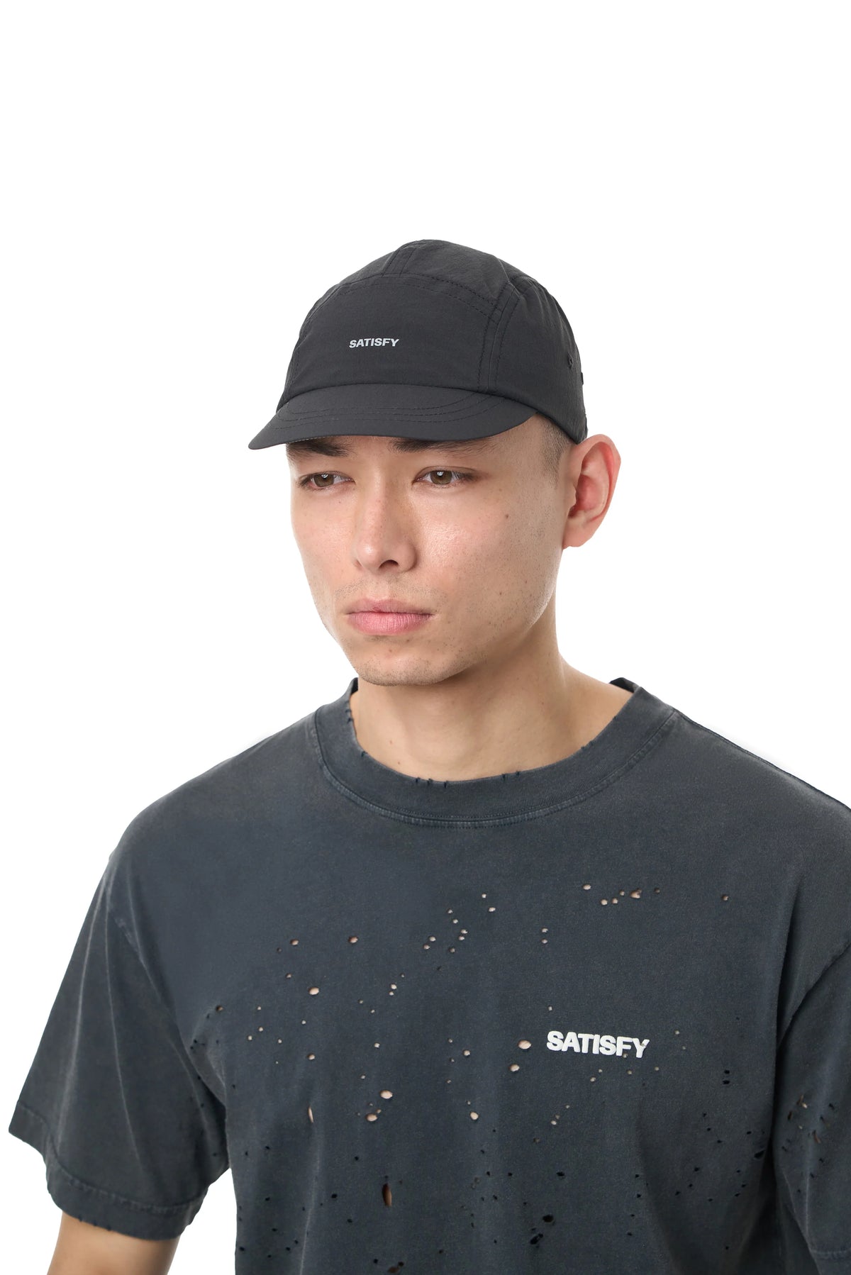 SATISFY PeaceShell™ Cordura® Trail Cap Black 着用イメージ 正面