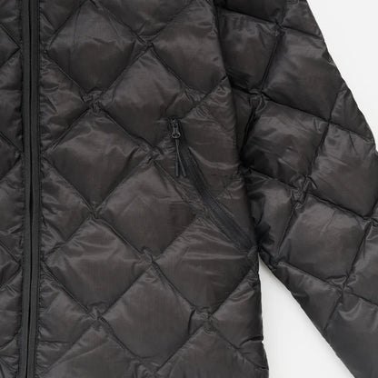 Hiking Patrol BASE LT DOWN HOODED JACKET CHARCOAL BLACK ポケット詳細