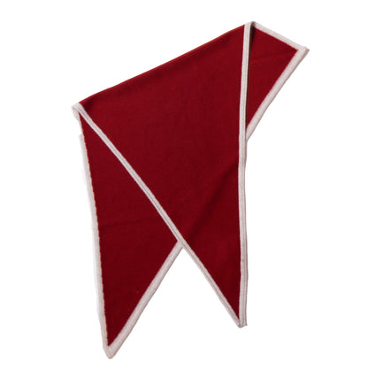 MEIAS Pure Cashmere Scarf Red × Gray【CASC-6A13】(N)