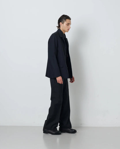 SUNFLOWER 4 Button Blazer Tropical Wool Black 着用イメージ 側面