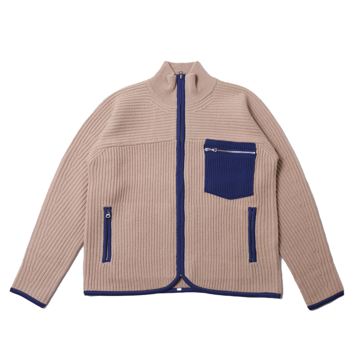 MEIAS Mountain Knit Zip Blouson Beige【FRCD-6A16】商品写真 正面