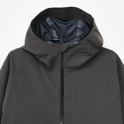 Hiking Patrol ARC LT WEIGHT SHELL JACKET CHARCOAL BLACK 首元詳細