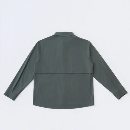 Hiking Patrol ALIGN BUTTON UP SHIRT PINE MIST バックデザイン 背面シルエット