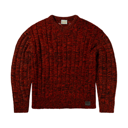 Laddered Mohair Sweater Red - ARIES 正面