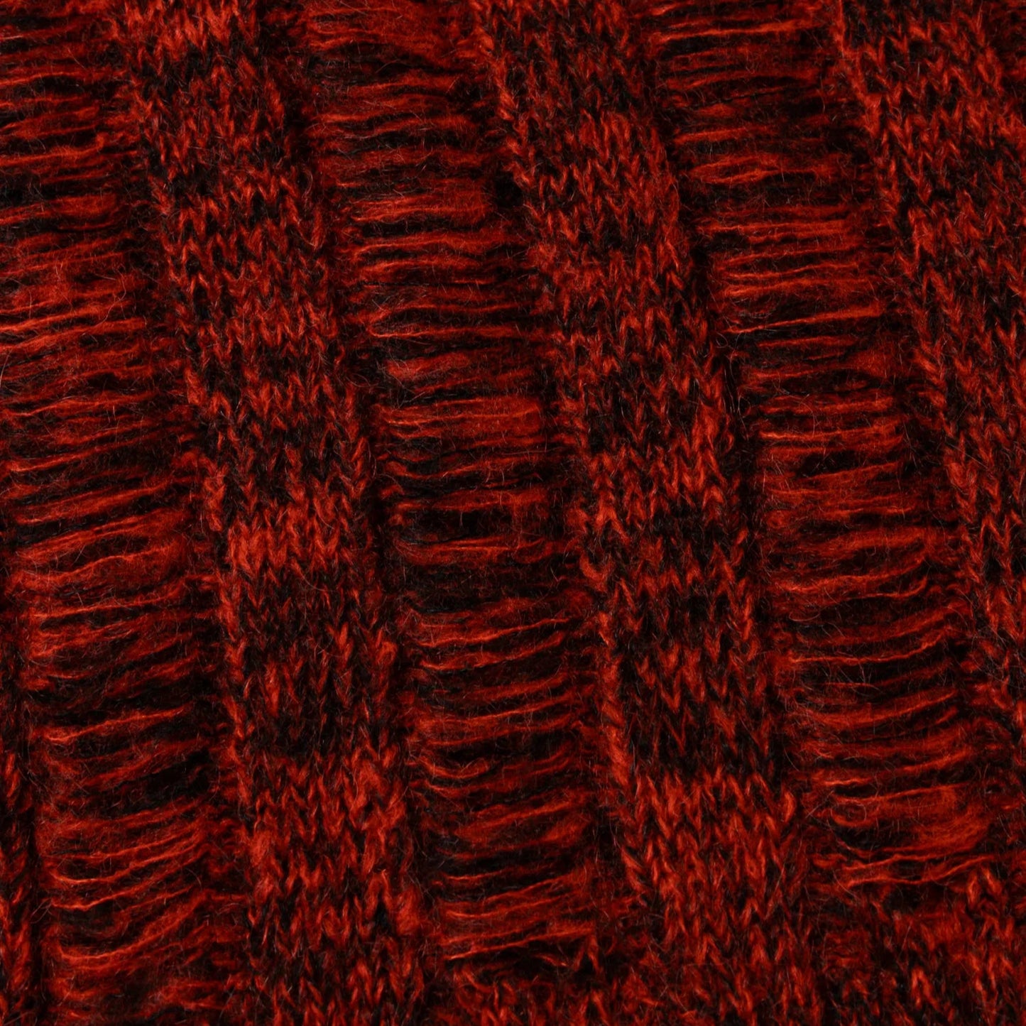 Laddered Mohair Sweater Red - ARIES ニット部分のディテール