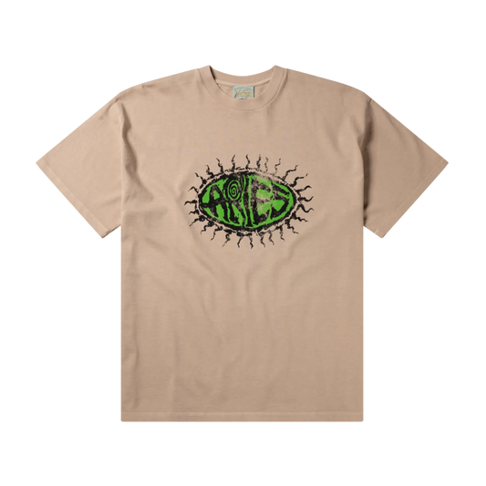Faded Grunge SS Tee Beige - ARIES 正面