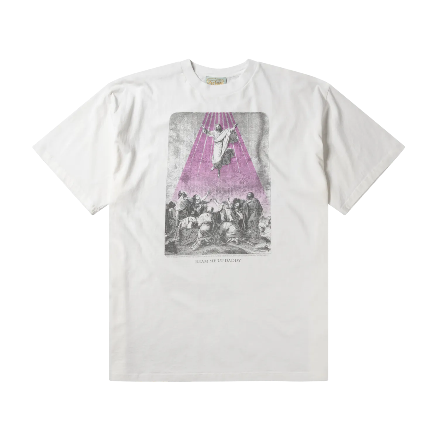 Faded Beam Me Up Daddy SS Tee Off White - ARIES 正面