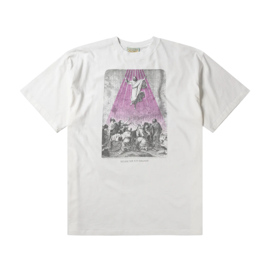 Faded Beam Me Up Daddy SS Tee Off White - ARIES 正面