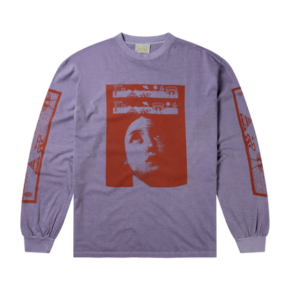 Faded Wingdings LS Tee Purple - ARIES 正面