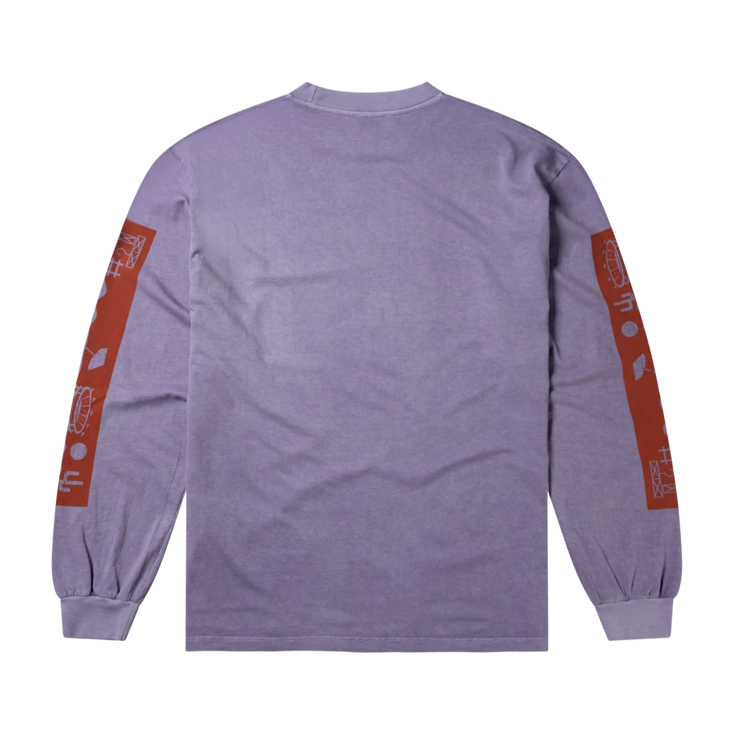 Faded Wingdings LS Tee Purple - ARIES 背面