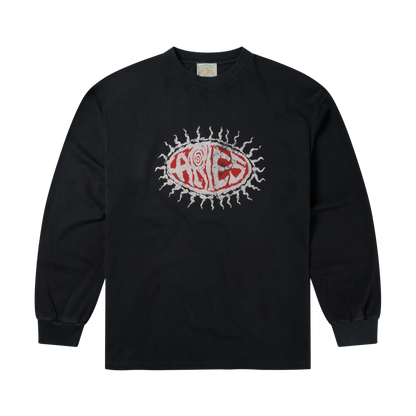 Faded Grunge LS Tee Black - ARIES 正面